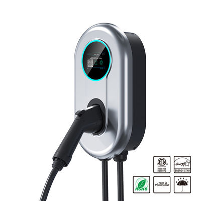 النوع 1 EV Charger 40A Charging Station 9.6KW Wallbox Level2 شاحن السيارة الكهربائية مع شاشة LCD