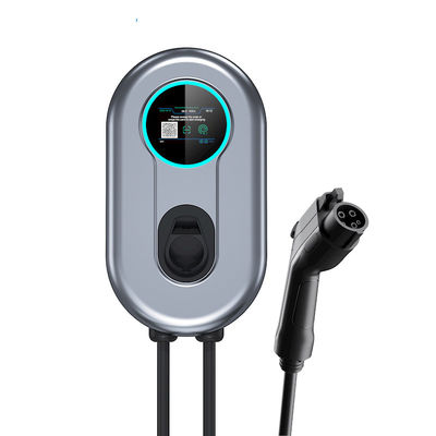 النوع 1 EV Charger 40A Charging Station 9.6KW Wallbox Level2 شاحن السيارة الكهربائية مع شاشة LCD