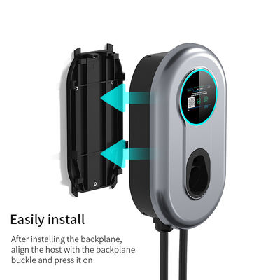 محطة شاحن 48A Wallbox EV مع تطبيق شاشة LCD Wifi / Bluetooth 11.52 KW Type 1 EV شاحن منزلي