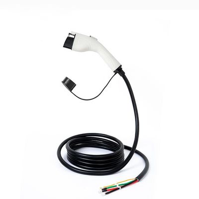 9kW Type1 الأبيض كابل شاحن سيارة كهربائي 40A ، كابل شحن بندقية واحدة AC 110V-240V