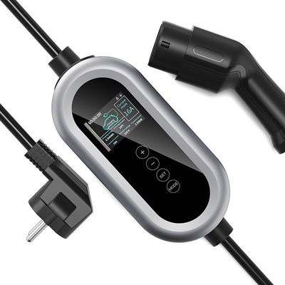 IP65 Level EV محطة الشاحن السريع النوع 2 AC 7kw شاحن EV شحن كومة مع زر اللمس