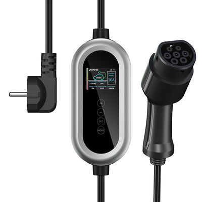 IP65 Level EV محطة الشاحن السريع النوع 2 AC 7kw شاحن EV شحن كومة مع زر اللمس