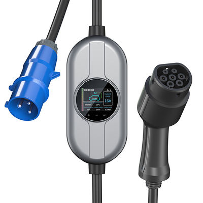 Type2 AC 250V EV شاحن للسيارة الكهربائية 16A Adjusement Current Charging Pile