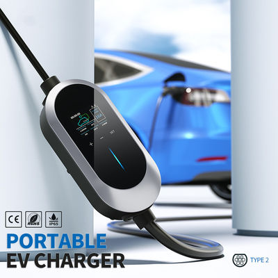 8-32A التعديل الحالي من النوع 2 AC EV شاحن ، كومة شحن EV في الهواء الطلق للمنزل السريع