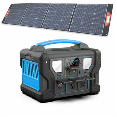 شاشة LCD 300W / 500W / 700W / 1000W محطة طاقة محمولة مع لوحة شمسية مقاومة للماء
