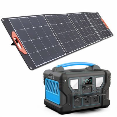 مولد محطة الطاقة المحمولة 300W إلى 1000W UL Li-Ion Home Backup Battery with Solar Panel LCD Display